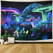 JOOCAR Galaxy Space Tapestry Fantasy Plant Wall Tapestry Magic River Landscape Tapestry Starry Night Sky Tapestry Wall Hanging for Room(71"x59")