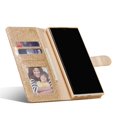 thumbnail image 5 of SaniMore Magnetic Closure Flip Wallet Case for Samsung Galaxy S23 Ultra, [RFID Blocking] Card Holder PU Leather Glitter Diamond Heart Cover with Kickstand Shockproof Protective Shell, Gold, 5 of 9