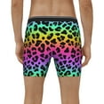 thumbnail image 2 of Men's Boxer Briefs, Rainbow leopard colorful fashion Soft and Breathable Mens Underwear Boxer Briefs With Widen Waist, 2 of 5
