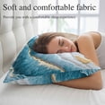 thumbnail image 5 of Coastal Beach King Pillow Covers, Nautical Ocean Blue Beige Seaside Soft Breathable Throw Pillow Cases with Invisible Zipper, Decorative Pillowcase Pillows Protectors for Sofa Bed Couch 20"x36", 5 of 9