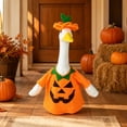thumbnail image 4 of Porch Goose Festival Outfits,23" Cement Lawn Porch Goose Clothes,Pumpkin Style Scary Outfit and Headpiece,Yard Lawn Decor,Outdoor Display, 4 of 6