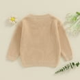 thumbnail image 6 of Big Sister Little Sister Matching Outfits Toddler Baby Girl Chunky Knit Sweater Winter Warm Sweatshirt Knitted Pullover Top Clothes, 6 of 8