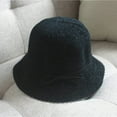 thumbnail image 4 of CoCopeaunts Bucket Hats for Women Autumn Winter Fashion Bow Lacing Strap Sweet Dome Basin Hat Solid Color Warm Fisherman Hat, 4 of 8