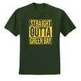 thumbnail image 2 of Straight Outta Green Bay GB Fan | Fantasy Football | Mens Sports Graphic T-Shirt, Forest Green, X-Large, 2 of 4