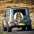 thumbnail image 5 of Honeii Fishing Gnome Fisherman Print Tire Covers, Waterproof Anti-UV Sun Snow Rain Tire Covers for Trailers, RV, Camper, SUV, Truck-16 inch, 5 of 6