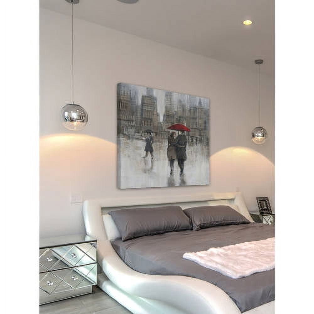 Marmont Hill "City Rain" Painting Print on Wrapped Canvas