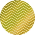 thumbnail image 1 of Ahgly Company Indoor Round Patterned Bold Yellow Area Rugs, 5' Round, 1 of 6