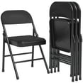 thumbnail image 1 of Sillas Plegables Comedor｜Sillas Tapizadas Polipiel Set 8 Unidades, Estructura Metálica para Oficina y Eventos, 1 of 9