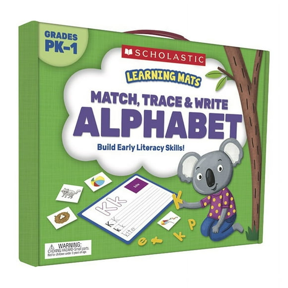 Learning Mats: Match, Trace & Write The Alphabet For Grades Prek-1