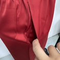 thumbnail image 4 of Satin Pants For Women Silk Wide Leg Pants Low Waist Baggy Pants Lounge Bottoms, 4 of 6