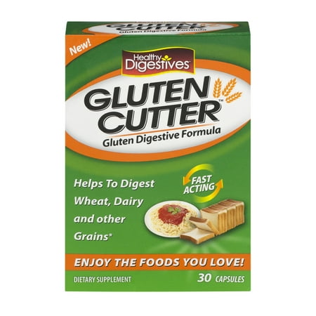 Healthy Digestives Glutten Cutter Dietary Supplement Capsules - 30 (Best Foods For Digestive Health)