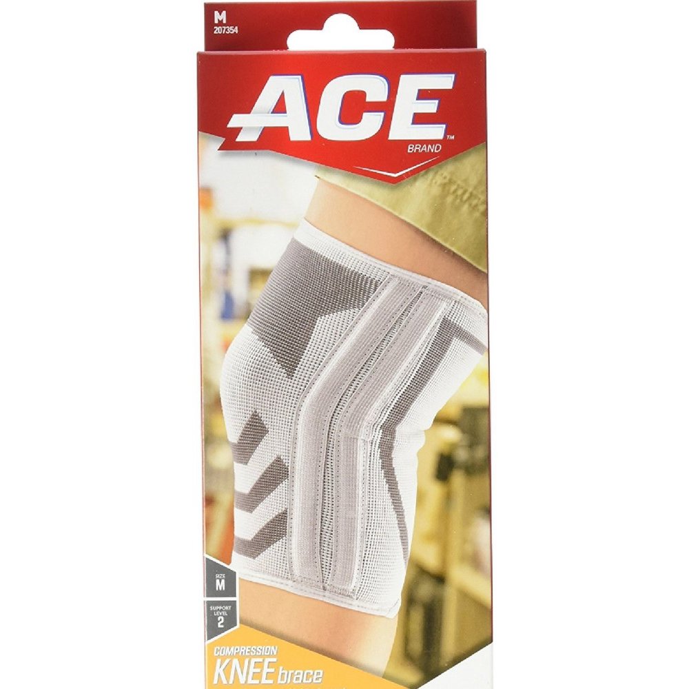 ACE Compression Knee Brace With Side Stabilizers Medium 1 Each