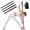 Black, variant on Demine 5ft Yoga Stick, Steel Stretching Stick for Mobility, Flexibility and Balance, Versatile Exercise Stick with Rubber Handles for Gym & Home