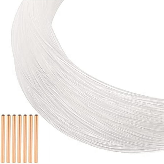 50Yards Nylon Memory Wire for Millinery Hat Brims Transparent Round Soft Corset Bone