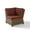 Sangria and Brown, variant on Crosley Furniture Bradenton Wicker Corner Outdoor Sectional Chair