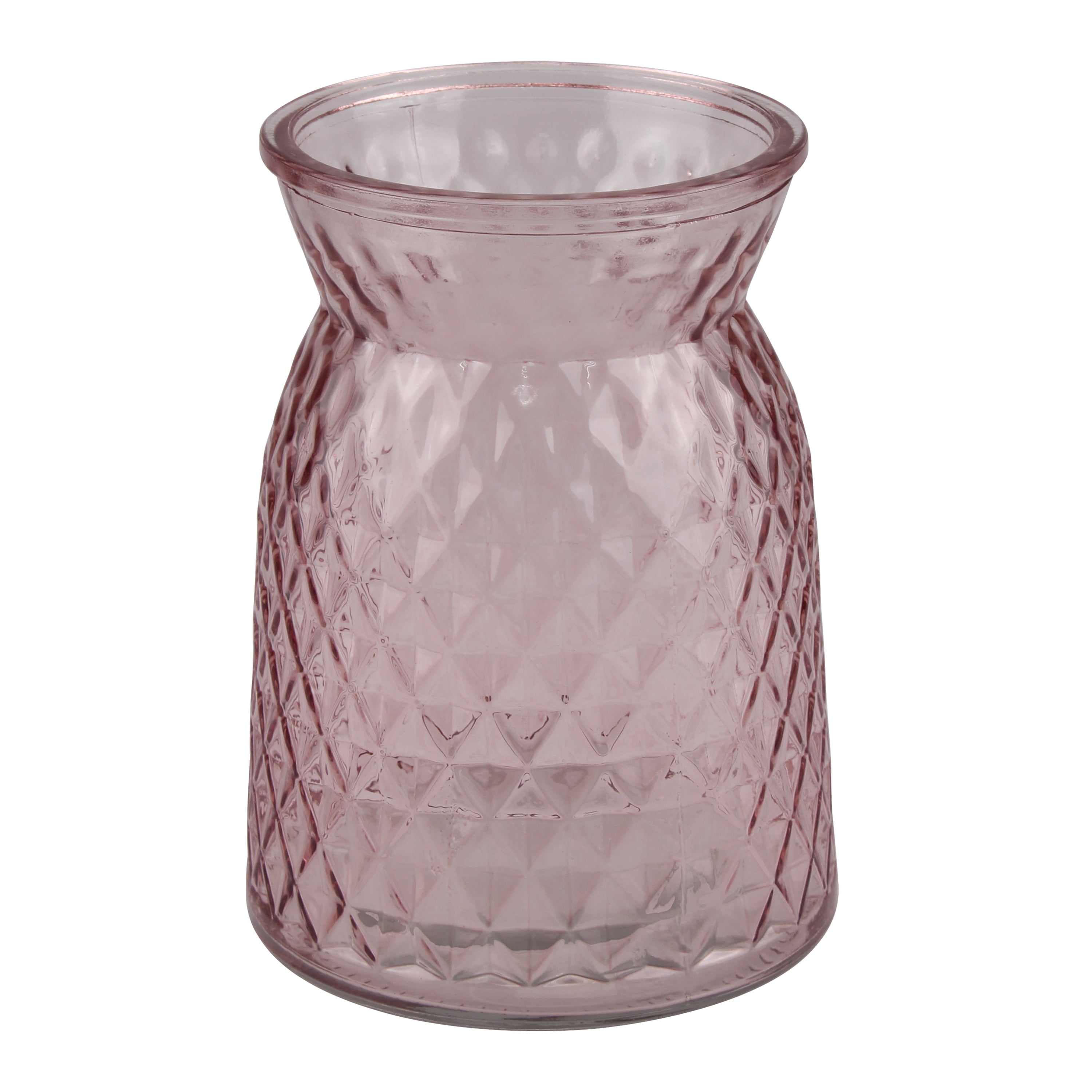 Mainstays Decorative Tabletop Glass Vase, 6", Pink