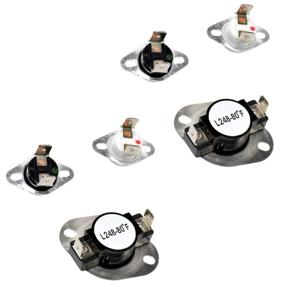 HQRP 2-Pack Dryer Thermostat & Thermal Fuse Kit works with Maytag CYE1000AYW CYE2000AKW CYE2000AYA