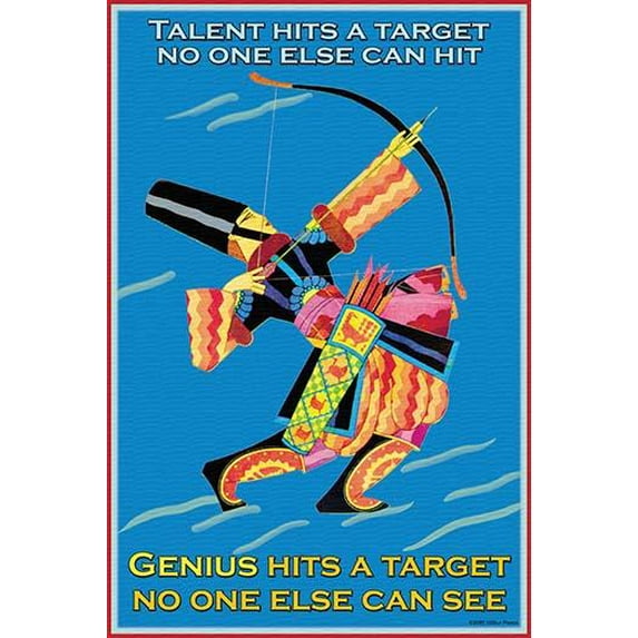 Genius hits a Target- Fine Art Canvas Print (20" x 30")