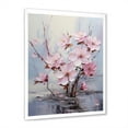 thumbnail image 2 of Designart "Pink and Grey Fuchsia Serenity Blooms I" Floral Framed Wall Art - Traditional Pink Fuschia Bedroom Framed Canvas Wall Art, 2 of 6