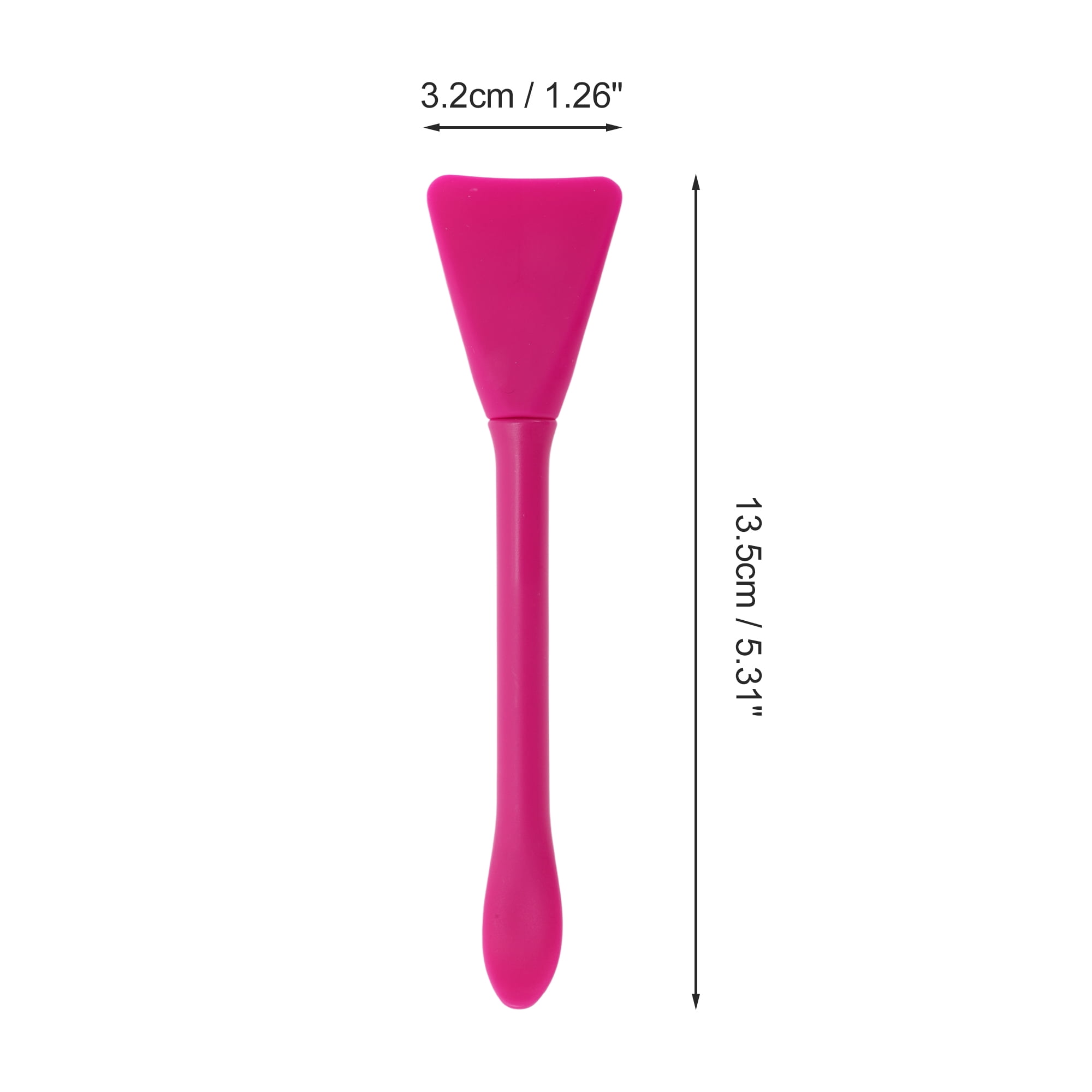 Unique Bargains Multifunctional Facial Mask Brush Set with 2 Pcs Rose Red