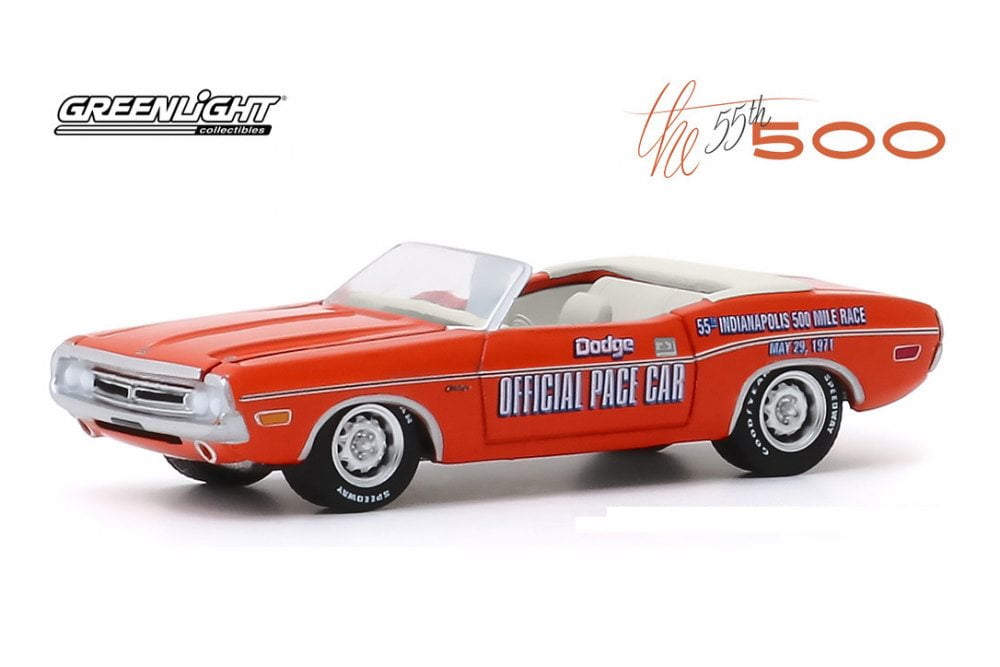 1971 Dodge Challenger Pace Car 55th Indianapolis 500 1/64 Diecast Greenlight for sale online 
