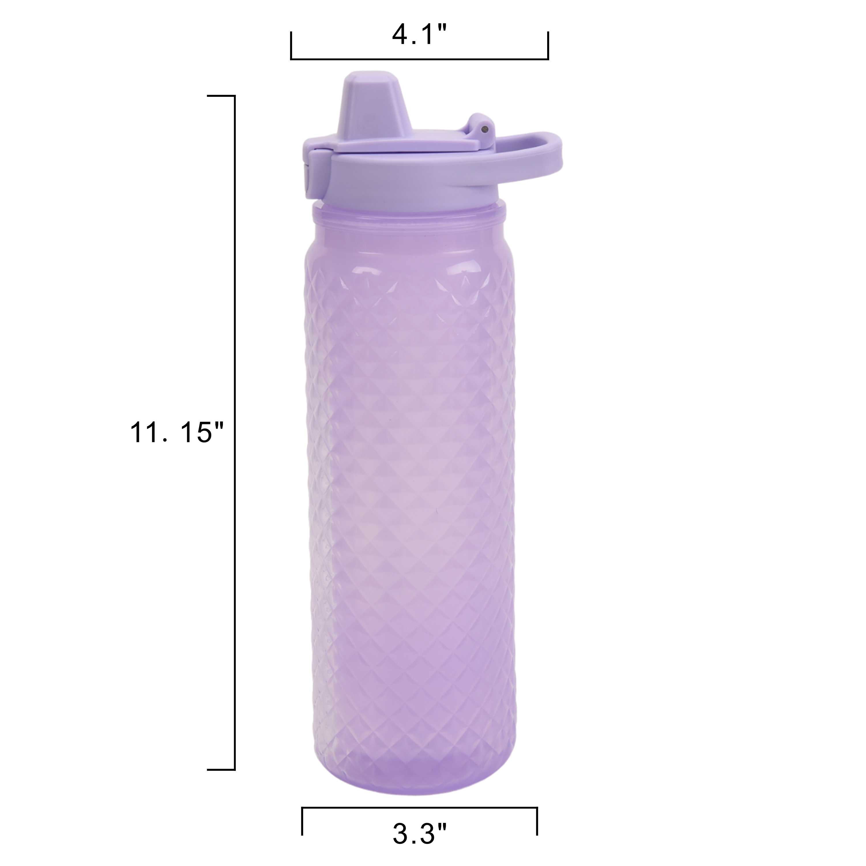 Mainstays 32-Ounce Plastic Textured Water Bottle, Purple