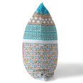 thumbnail image 2 of 28â€ Turquoise White Patch Indoor Outdoor Throw Pillow, 2 of 6