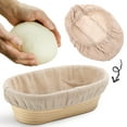 thumbnail image 5 of Fermented Rattan Basket Cloth Cover Pastry Making Liner Tool Tray Basket Baking Accessories Fabric 38.00X9.00X5.00CM, 5 of 6