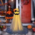 thumbnail image 4 of BGZLEU 1 Packs Halloween Decorations Outdoor Standing Ghost, Light Up Spooky Ghost with Witch Hat, Glowing Halloween Decor for Yard Porch Lawn Garden Party Supplies Haunted House, 4 of 7
