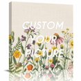 thumbnail image 2 of Spring Floral Wall Art Painting on Canvas, Yellow Flowers Pastoral Botanical Rustic Canvas Art Home Prints Wall Art Framed Modern Artwork for Living Room Bedroom Wall Decor 12x12in, 2 of 9