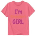 thumbnail image 3 of SUXIAN T-Shirts Filles Enfants à la Mode Décontracté Lettre Col Rond T-Shirt à Manches Courtes Haut Imprimé Lettres Col Ras du Cou Chemises Décontractées Filles Rouge Melon D\'eau 0-1 Ans, 3 of 3