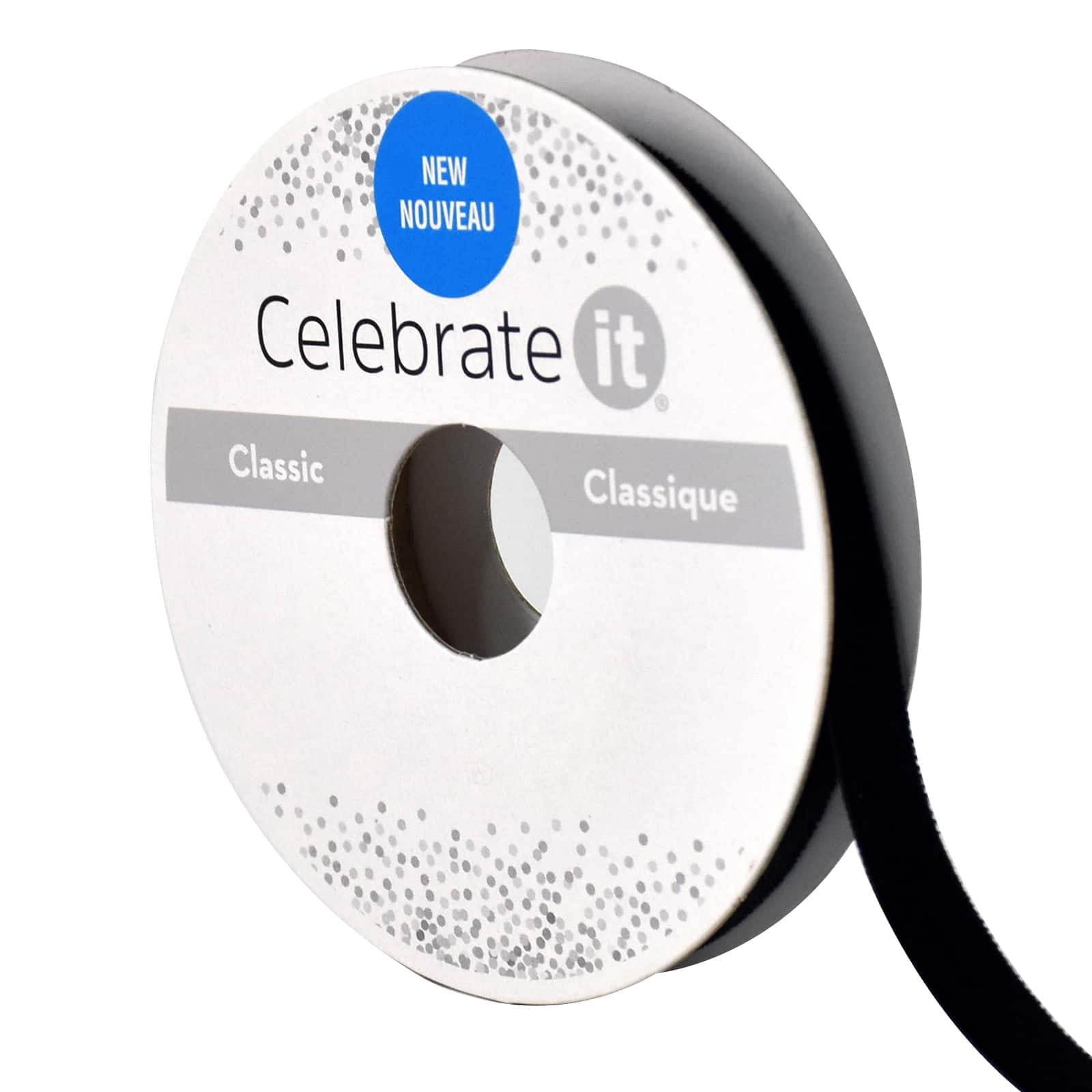 3/8" x 3yd. Black Velvet Ribbon by Celebrate It – Non-Wired Woven Edge - Ideal for Gift Wrapping - Baskets & Craft Decor - 12 Pack