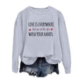 thumbnail image 4 of Mode Décontractée pour Femmes, Couleur Unie, Manches Longues, Imprimé Lettre, Col Rond, Chandail à Capuchon à Fermeture Éclair, Veste Active, Chandails en Molleton pour Femmes, 4 of 5