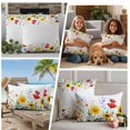 thumbnail image 5 of Spring Floral Outdoor Waterproof Pillow Covers, Summer Pastoral Botanical Decorative Square Throw Pillowcase Sofa Cushion Sham for Patio/Couch/Chair, 24"x24" 2 Pack, 5 of 8