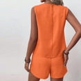 thumbnail image 6 of Simua Womens 2 Piece Outfits Summer Sleeveless Blazers Button Vest Shorts Set Casual Matching Sets, 6 of 9