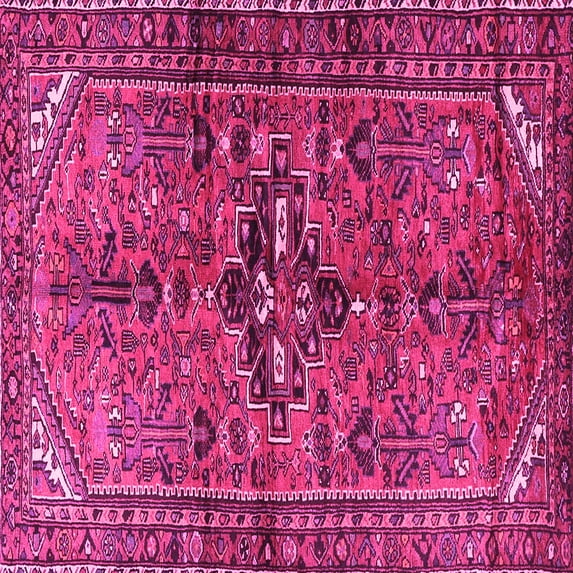 Ahgly Company Indoor Square Persian Pink Traditional Area Rugs, 6' Square