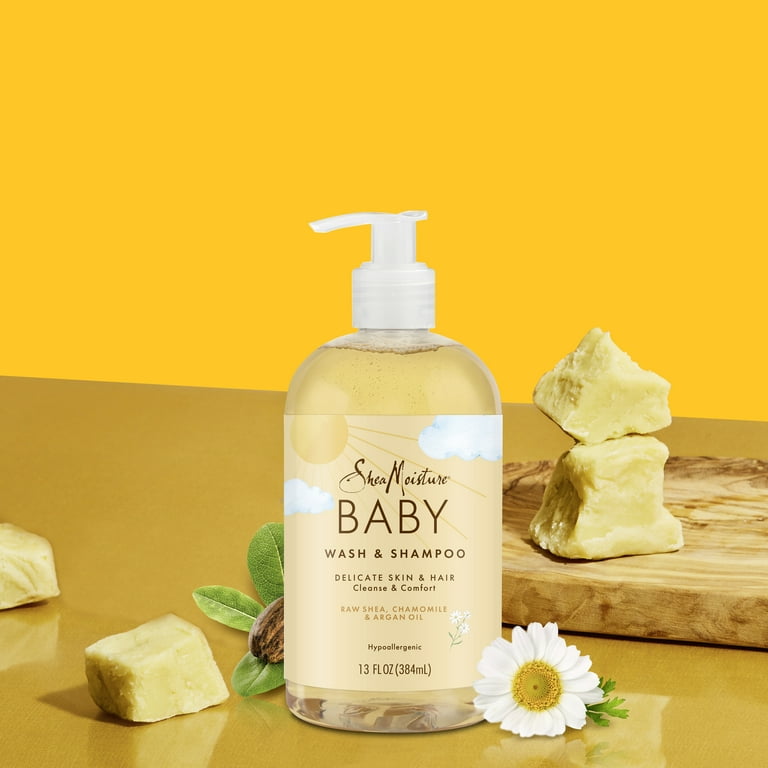 Shea Moisture Baby Skin Care Kit Wash Shampoo Lotion Raw Shea Chamomile Argan Oil 2 Count