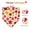 A002- B, variant on Pet Bandana with Pumpkin and Rainbow Print, Adjustable Tie, White with Autumn Patterns, for Dogs and Cats