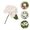 White, variant on Artificial Hydrangea Flowers, 11.8in Silk Floral Arrangement Faux Plant Stems, Decorative Greenery for Porch Garden Courtyard Wedding Decor Dark Green