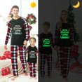 thumbnail image 1 of Pijamas familiares a juego de Navidad, conjunto de pijamas luminosos brillantes, árbol de Navidad, asta roja, 1 of 4