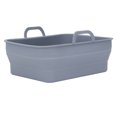 thumbnail image 3 of Silicone Fryer Pot, Rectangular Silicone Fryer Liner Non Stick Handle  For Kitchen Black,Grey, 3 of 8