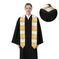 thumbnail image 4 of Haiem White Ice Cream Pattern Graduation Stole 2024 | Premium Satin Sash for Graduation Ceremony, 4 of 7