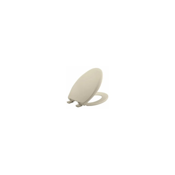 Mayfair By Bemis 7M187SLOW 006 Affinity Elongated Plastic Toilet Seat, Soft Close, Never Loosens, Bone - Quantity 1