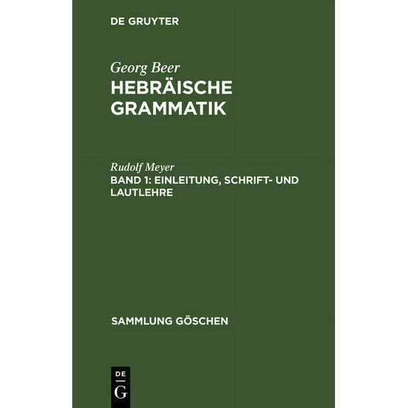Sammlung Göschen Einleitung, Schrift- und Lautlehre, Book 763, (Hardcover)