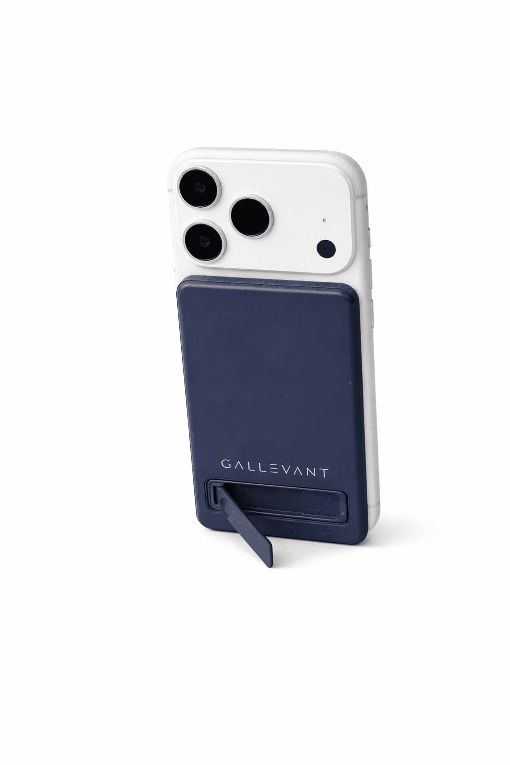Gallevant 5000mAh Magnetic Wireless Power Bank: Compact, Stylish, Multi-Device Charging, with Built-in Kickstand and USB-C Port – Portable, Fast Charging for iPhone & Android, Navy