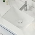 thumbnail image 3 of Stylish Undermount 18 ¼"Wx 13"D White Rectangular Bathroom Sink with Pop up Drain P-201D, 3 of 10