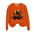 thumbnail image 4 of Jsaierl Halloween Sweatshirts for Women Spooky Pumpkin Ghost Graphic Sweatshirt Trendy Crewneck T-shirt Long Sleeve Holiday Pullover Tops Halloween Gifts, 4 of 6