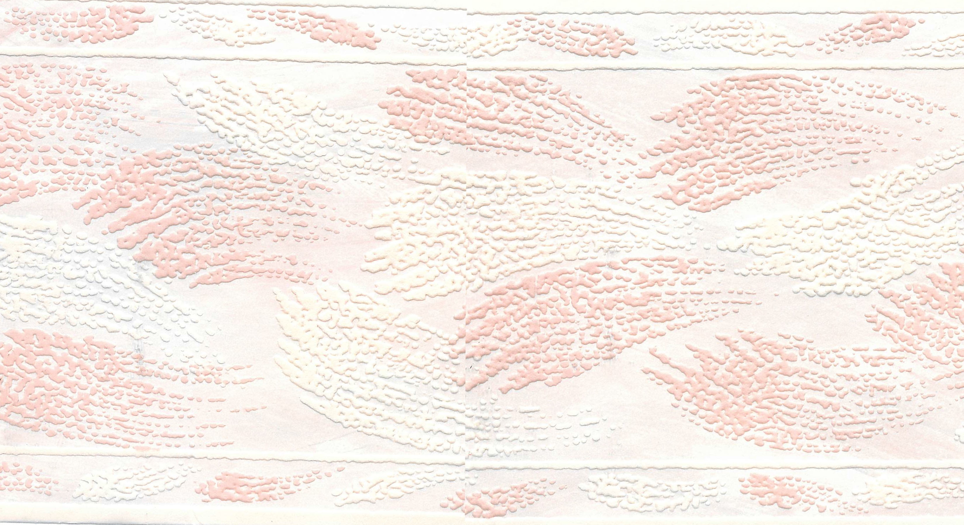 Dundee Deco Prepasted Wallpaper Border - Abstract Beige, Pink Brush Strokes, 15 ft x 5.25 in