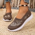 thumbnail image 2 of Women Casual Shoes Embroidered Loafers Flat Shoes Summer Footwear Exquisite Embroidery Breathable Slip On For Casual Outfits ,Us Size:7.5, 2 of 9