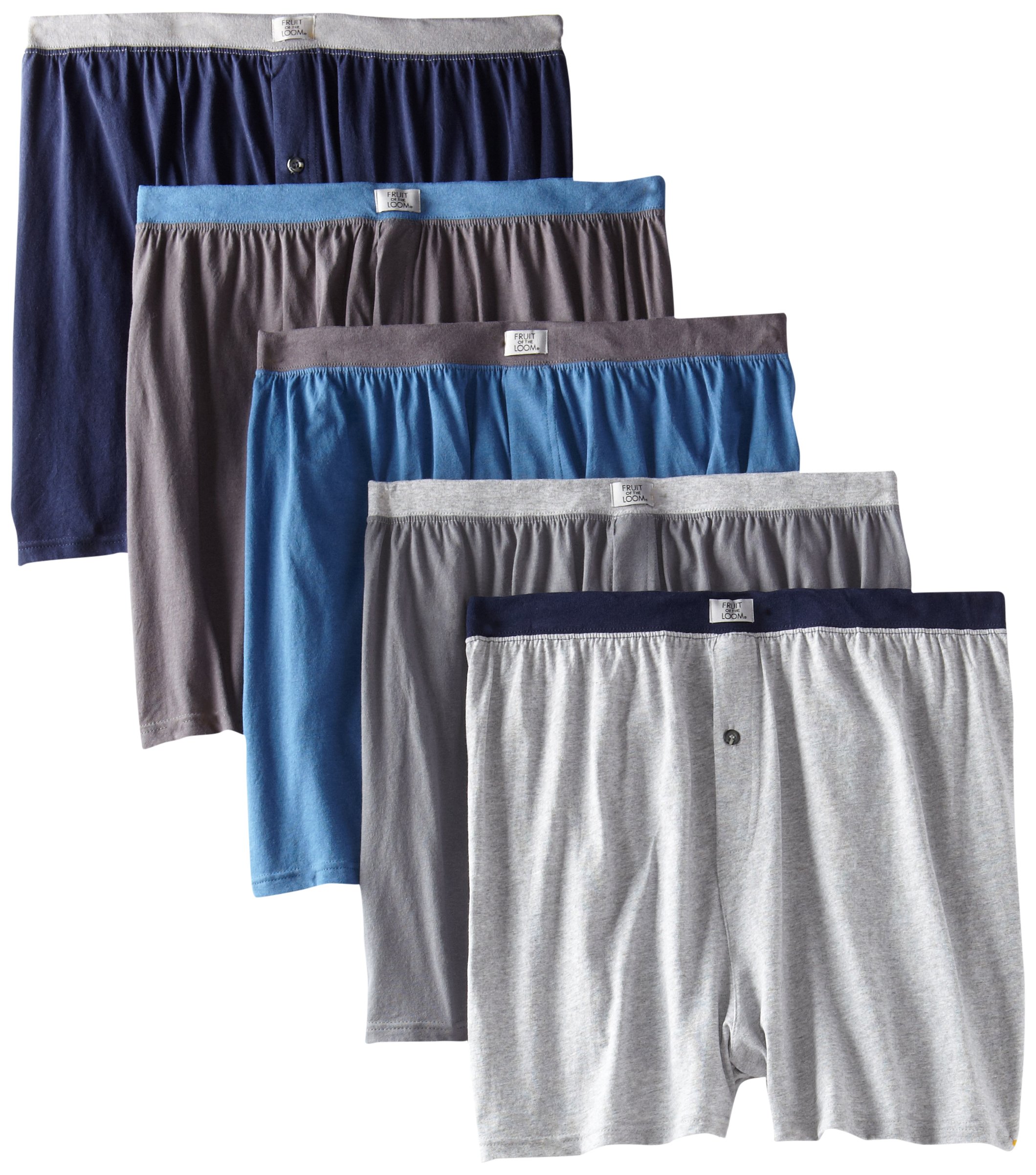 Fruit of the Loom Men's Exposed Waistband Knit Boxer (5 Pack) - image 2 of 2